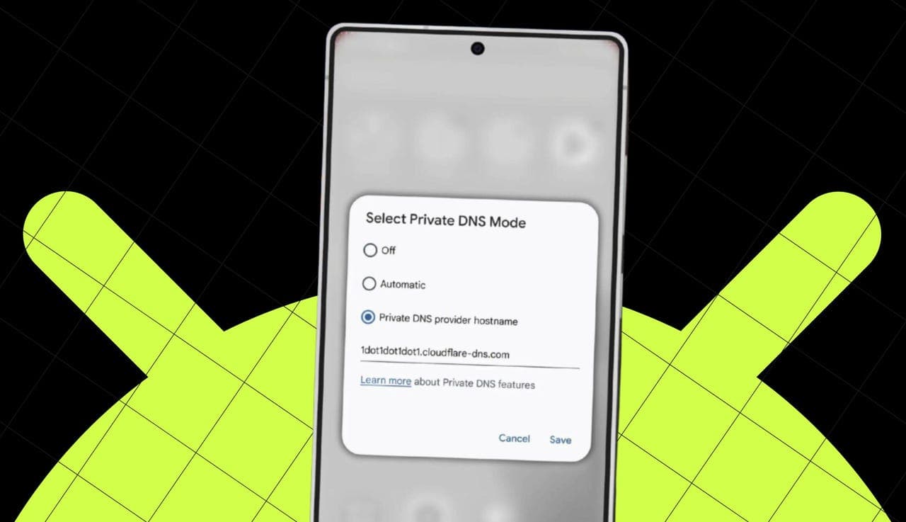 Android Private DNS settings screen